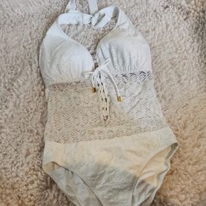 White Sexy 1 Piece. Bleu Rod Beattie. Size 10. New